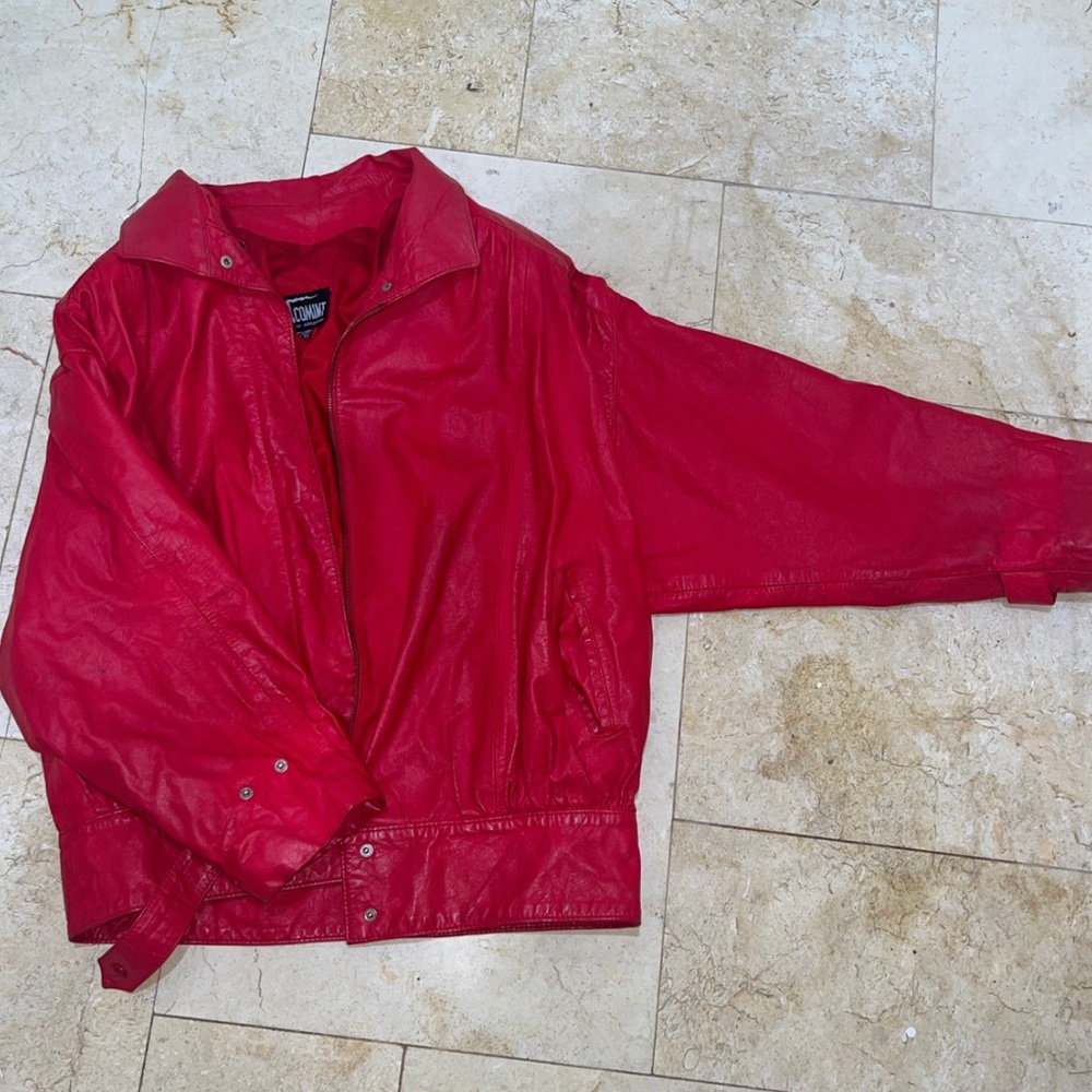 Red leather jacket fight club style